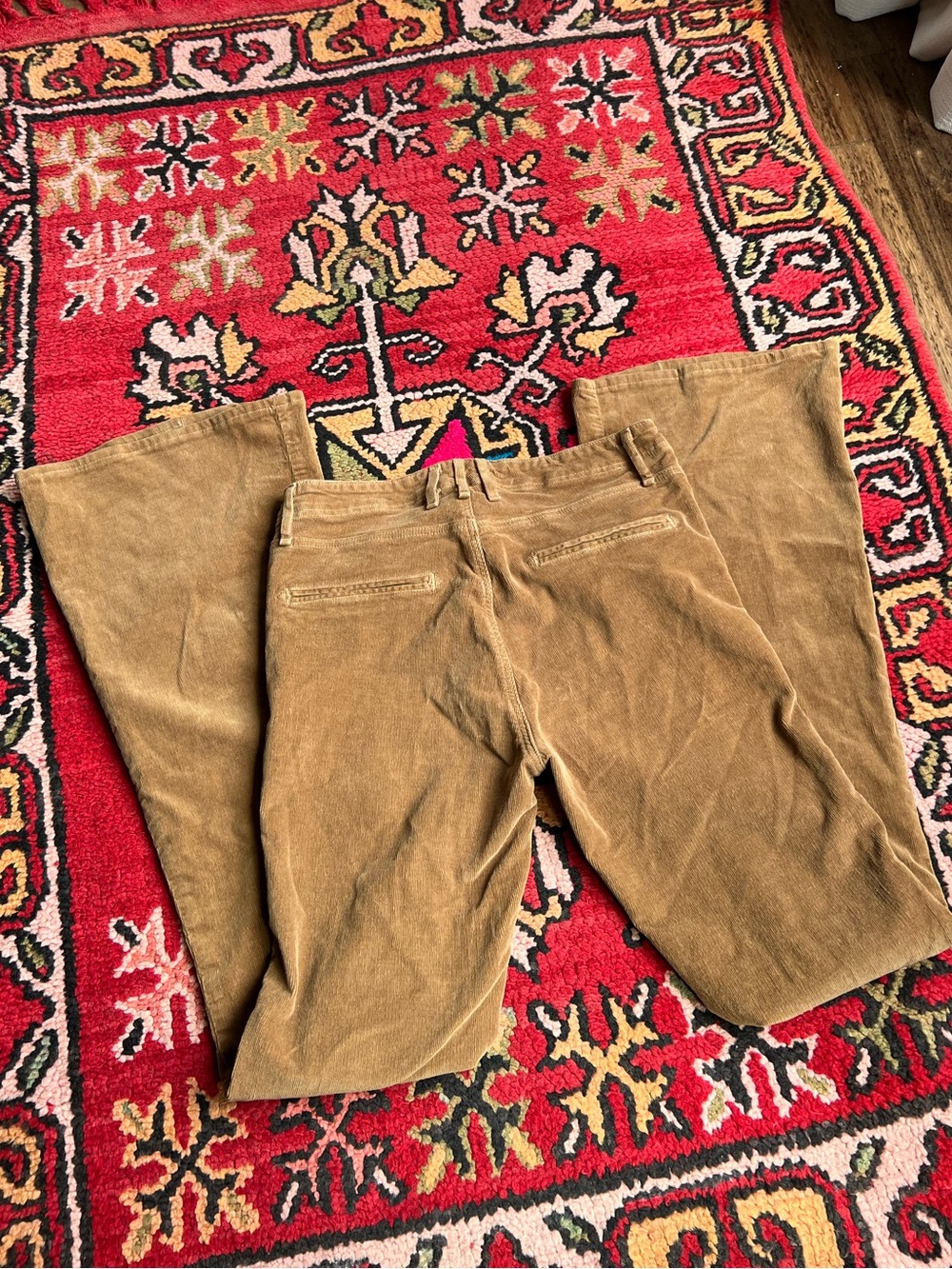 McGuire Denim Corduroy Boot Cut Pants in Camel Brown